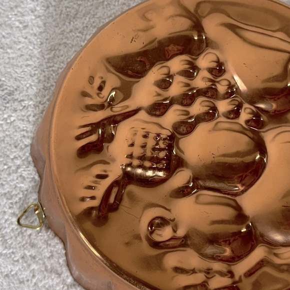 Vintage Copper Jelly Mold Food Mold Fruit Design Wall Decor - Picture 3 of 15